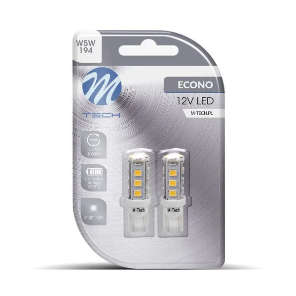 SIJALICA 12V W5W W2.1x9.5d LED 16xSMD2835 BELA 2KO 