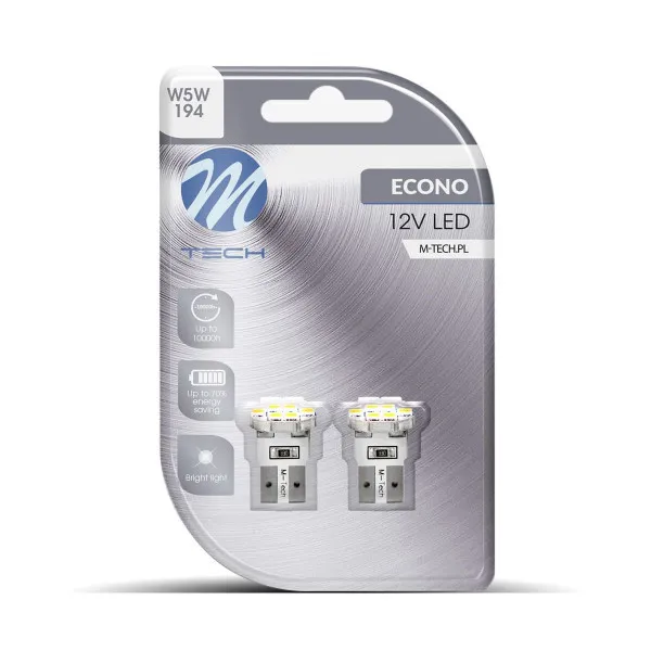 SIJALICA 12V W5W W2.1x9.5d LED 6xSMD2835 BELA 2KO 