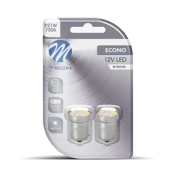 SIJALICA 12V P21W BA15s LED 9xSMD2835 BELA 2KOM 