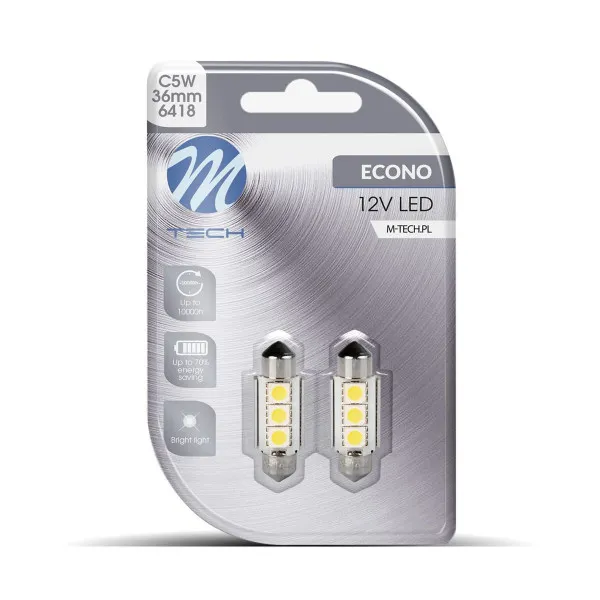 SIJALICA 12V SULFIDNA C5W SV8.5 CANBUS LED 3xSMD5050 BELA 2KOM 