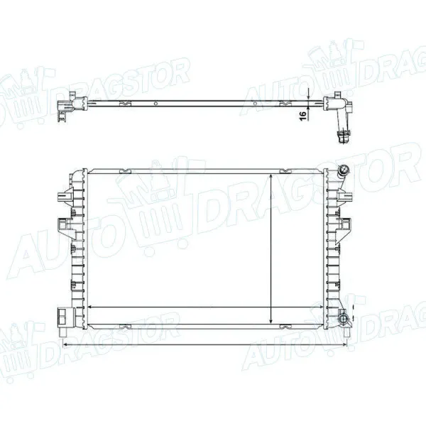 Hladnjak AUDI, SEAT, SKODA, VOLKSWAGEN 