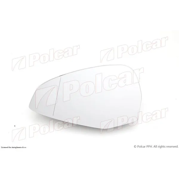 Staklo retrovizora sa nosačem AUDI A4 (B9/8W), 15-; A5 (B9/F5), 16-; 