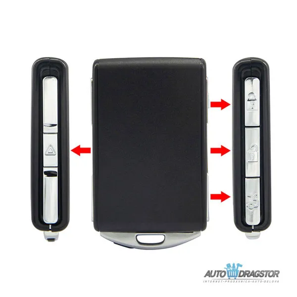 KUĆIŠTE OKLOP KLJUČA 4 DUGMETA (ZA ČIP 434MHZ 8A) ZA VOLVO S90 V60 V90 XC60 XC90 2015-2020 OEM 32256980,31652604 