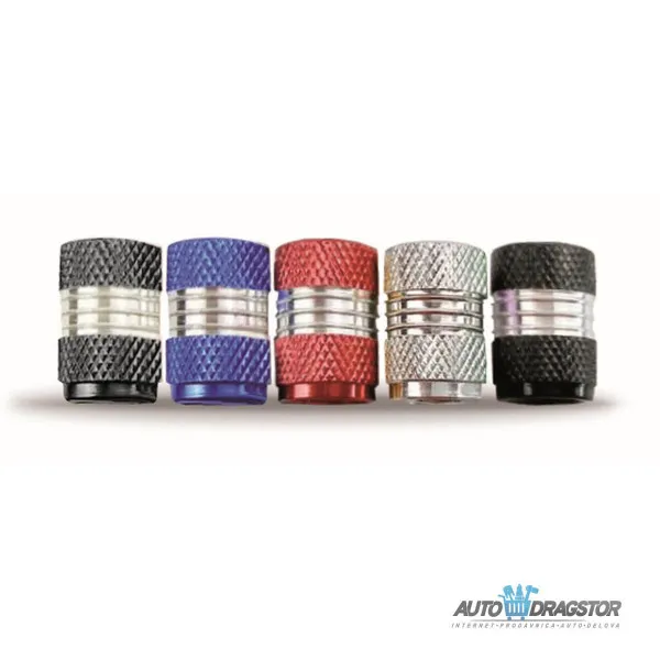 KAPICE VENTILA ALUMINIJUMSKE 4KOM SREBRNE 