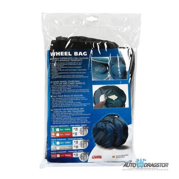 TORBA ZA REZERVNI TOČAK  SA RUČKOM I JEDNIM PAROM RUKAVICA(PREČNIK 50/ŠIRINA 10CM) 