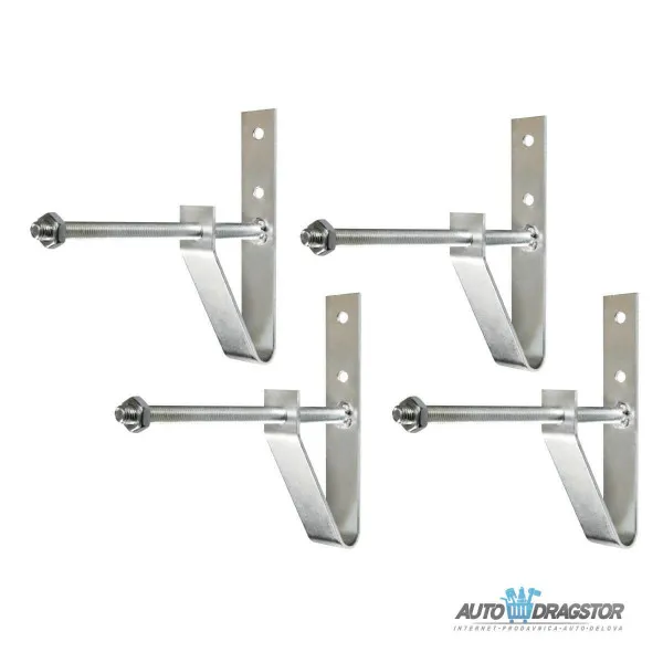 ZIDNI NOSAČ GUMA SET 4KOM SA TIPLOVIMA (MAX ŠIRINA GUMA 20.5CM) 