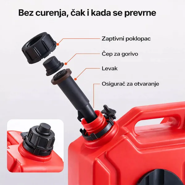 PLASTIČNI KANISTER 20L (85x33x10CM) MATERIJAL HDPE 