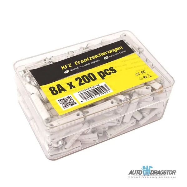 OSIGURAČI 8A CILINDRIČNI KERAMIČKI 200KOM PREMIUM 