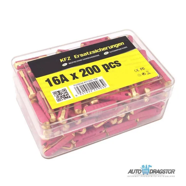 OSIGURAČI 16A CILINDRIČNI KERAMIČKI 200KOM 