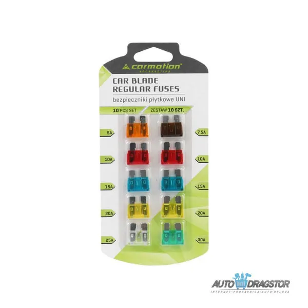 OSIGURAČI 10/1 5A - 1 kom 7.5A - 1 kom 10A - 2 kom 15A - 2 kom 20A - 2 kom 25A - 1 kom 30A - 1 