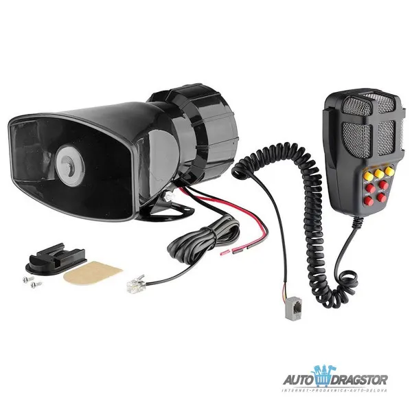 SIRENA ELEKTRIČNA 100W SA 7 TONOVA I MEGAFONOM 