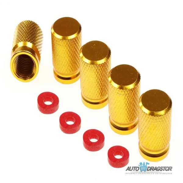 KAPICE VENTILA ALUMINIJUMSKE 5KOM ZLATNE 