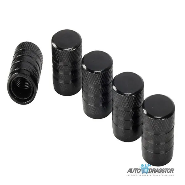 KAPICE VENTILA ALUMINIJUMSKE 5KOM CRNE 