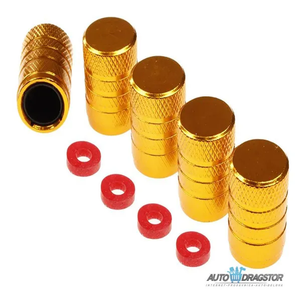 KAPICE VENTILA ALUMINIJUMSKE 5KOM ZLATNE 