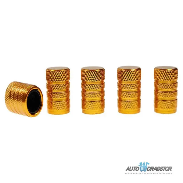 KAPICE VENTILA ALUMINIJUMSKE 5KOM ZLATNE 