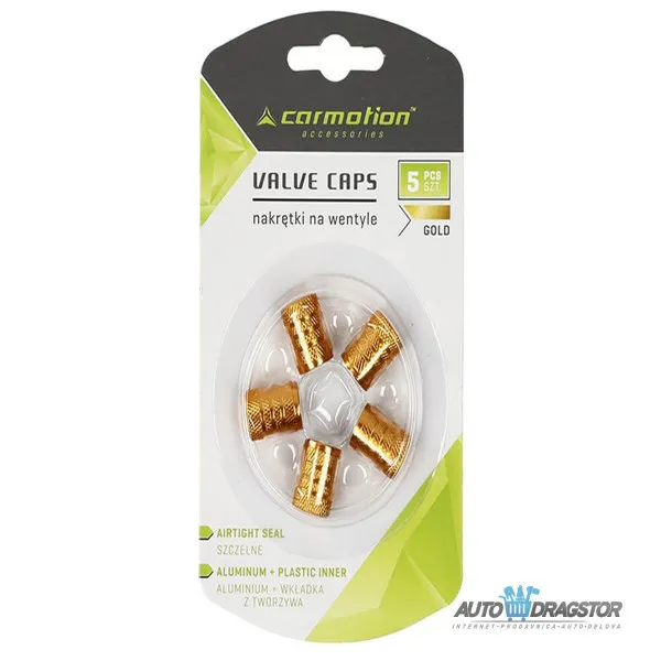 KAPICE VENTILA ALUMINIJUMSKE 5KOM ZLATNE 