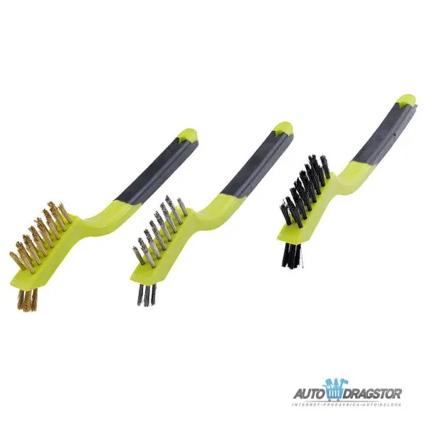 SET ČETKI 3KOM (NAJLON,MESING,INOX) 