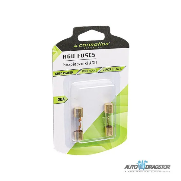 STAKLENI OSIGURAČ AGU 10.3x38MM 20A 2KOM 