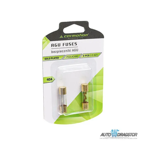 STAKLENI OSIGURAČ AGU 10.3x38MM 40A 2KOM 