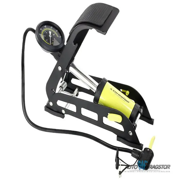 NOŽNA PUMPA SA MANOMETROM 11 BARA/160 PSI 1 CILINDAR 