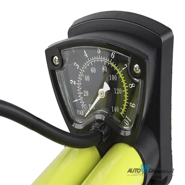 NOŽNA PUMPA SA MANOMETROM 10 BARA/140 PSI 2 CILINDRA 