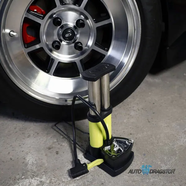 NOŽNA PUMPA SA MANOMETROM 10 BARA/140 PSI 2 CILINDRA 