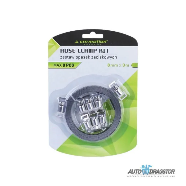 SET ZA IZRADU METALNIH VEZICA ZA KABLOVE 3M/8MM TRAKE+8 ŠELNI 