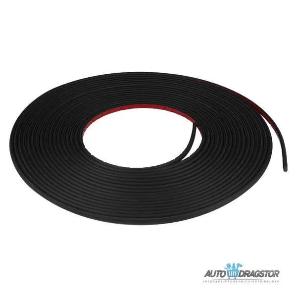 DEKORATIVNA MAT CRNA LAJSNA 6MMx8M 