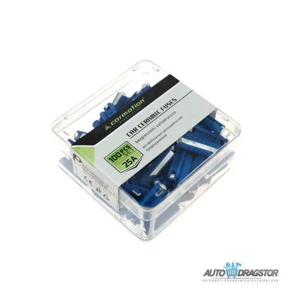 OSIGURAČI 25A CILINDRIČNI KERAMIČKI 100KOM PREMIUM 