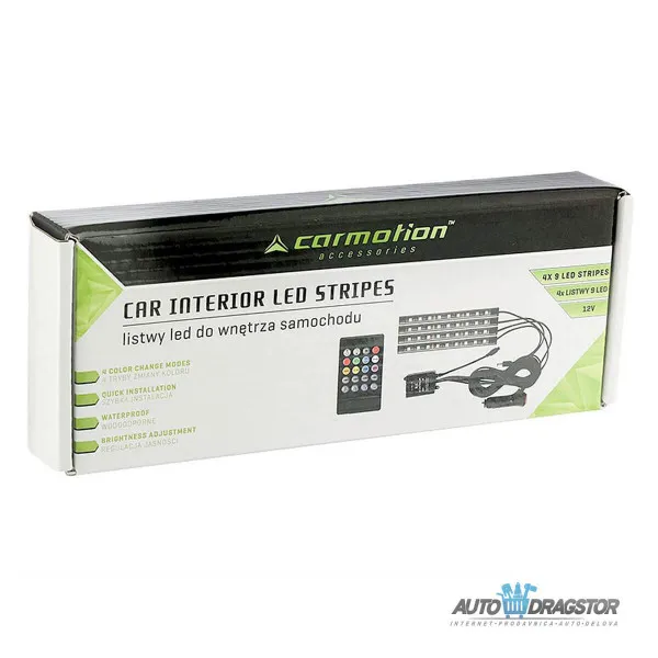LED TRAKA ZA UNUTRAŠNJE OSVETLJENJE AUTOMOBILA 4KOM 