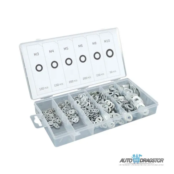 PODLOŠKE SET 900KOM M3 150kom M4 150kom M5 200kom M6 200kom M8 150kom M10 50kom 