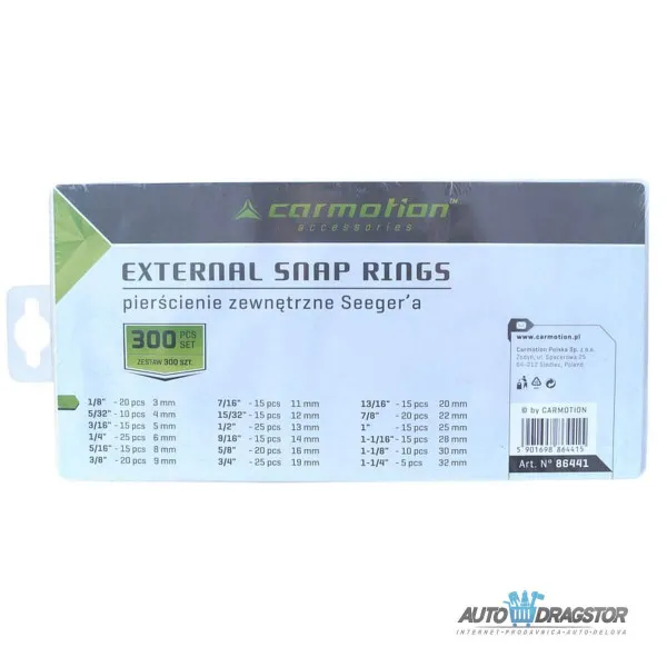 SET SEGERA SPOLJAŠNJIH 300KOM VELIČINA OD 3-32MM 