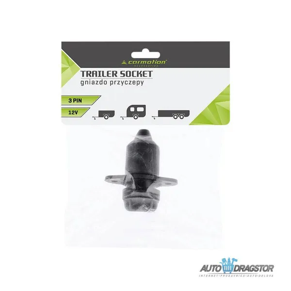 KONEKTOR UTIČNICA 3 PINA 