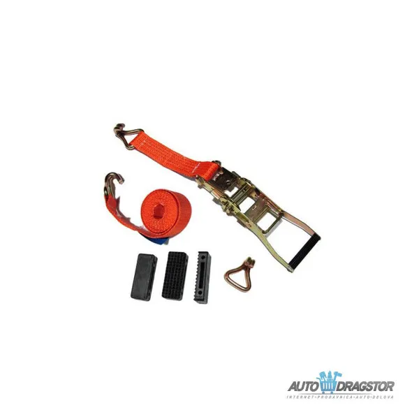 TRAKA ZA ZATEZANJE 4T/2.6M SA ŠPANEROM I ODBOJNICIMA ZA ZAŠTITU TERETA 