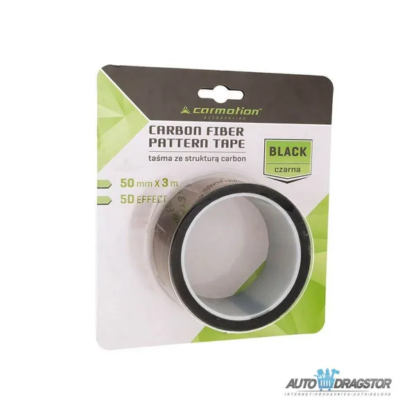 ZAŠTITNO DEKORATIVNA TRAKA 3M/5CM SA KARBON TEKSTUROM CRNA 