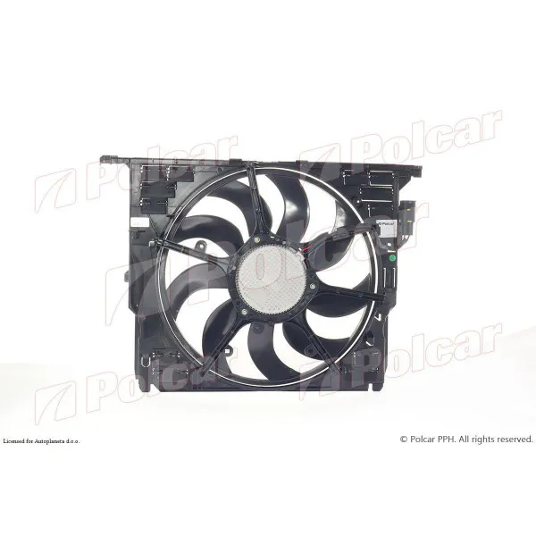 Ventilator hladnjaka sa nosačem BMW 5 (F10/F11), 10-17; 7 (F01), 08-16; 