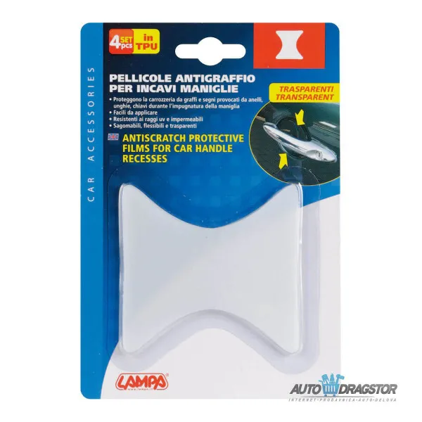 ZAŠTITNA TRANSPARENTNA FOLIJA PROTIV GREBANJA KOD BRAVE 4KOM  8.5x8CM 