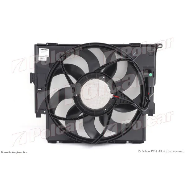 Ventilator hladnjaka sa nosačem BMW 1 (E81/E82/E87/E88), 04-13; 2 (F22/F23/F87), 14-; 3 (F30/F31/F80), 12-19; 3 GT (F34), 13-; 4 (F32/F33/F82/F83), 13-; 4 GC ( 