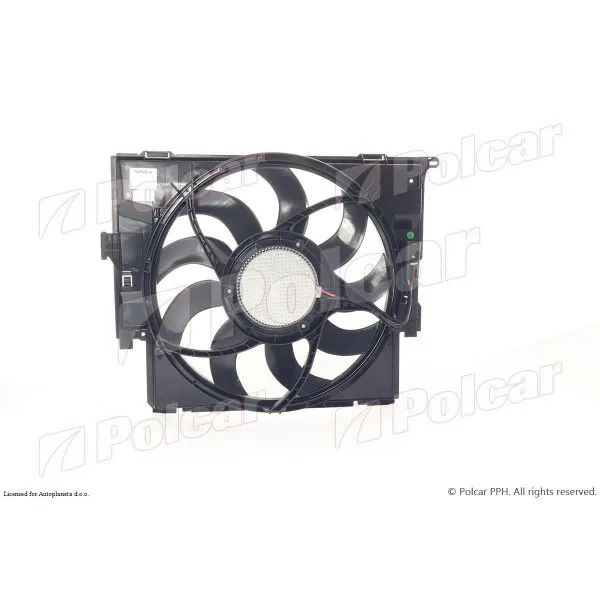 Ventilator hladnjaka sa nosačem BMW 1 (F20/F21), 11-19; 2 (F22/F23/F87), 14-; 3 (F30/F31/F80), 12-19; 3 GT (F34), 13-; 4 (F32/F33/F82/F83), 13-; 4 GC (F36), 14 
