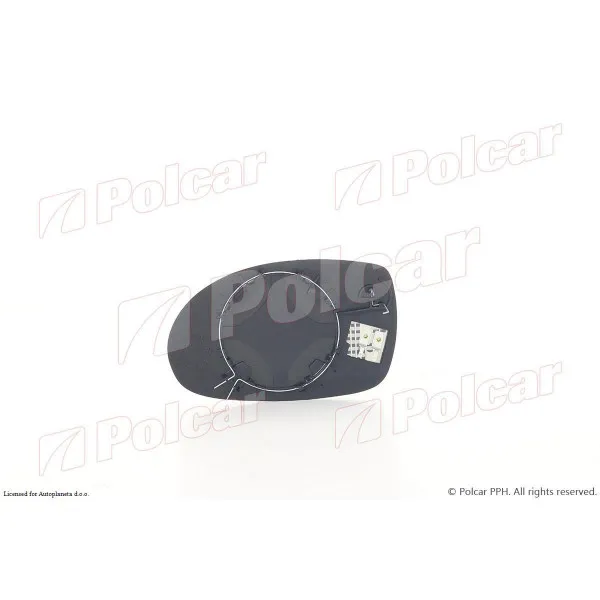 Staklo retrovizora sa nosačem CITROËN C5 (DC/DE/RC/RE), 01-08; C6 (TD), 05-12; 