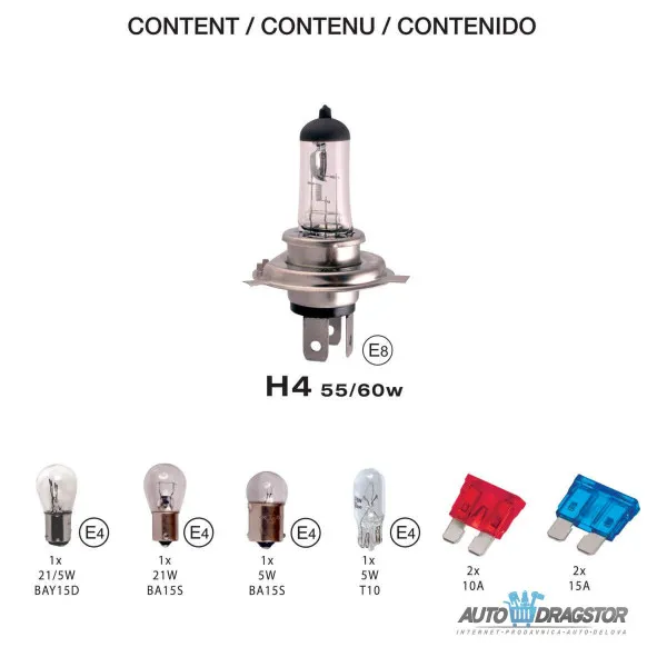 SIJALICA 12V GARNITURA H4 