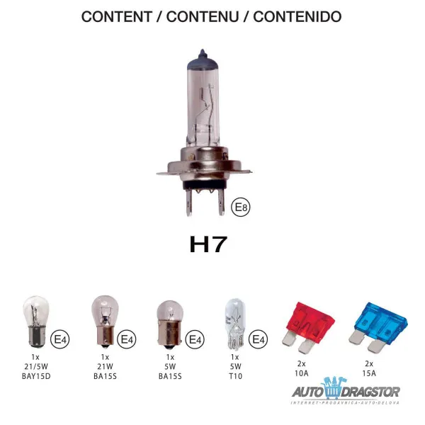 SIJALICA 12V GARNITURA H7 