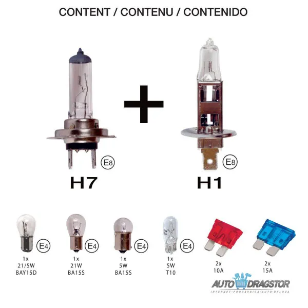 SIJALICA 12V GARNITURA H1/H7 
