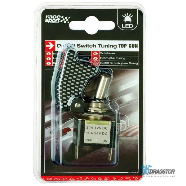 PREKIDAČ ON/OFF TOP GUN CARBON LED 