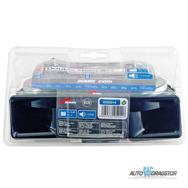 SIRENA 2KOM SA RELEJEM 12V 8 AMP 