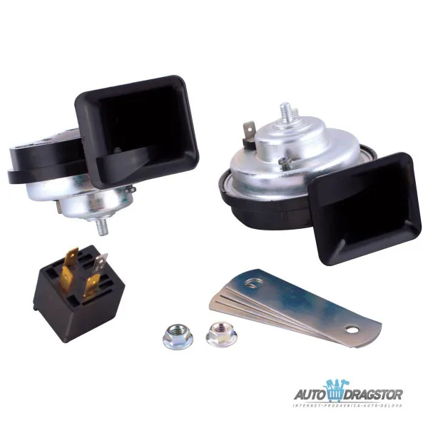 SIRENA 2KOM SA RELEJEM 12V 8 AMP 