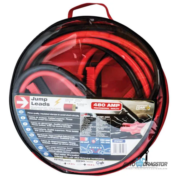 KABLOVI ZA START 480AMP 4.5M 38MM 