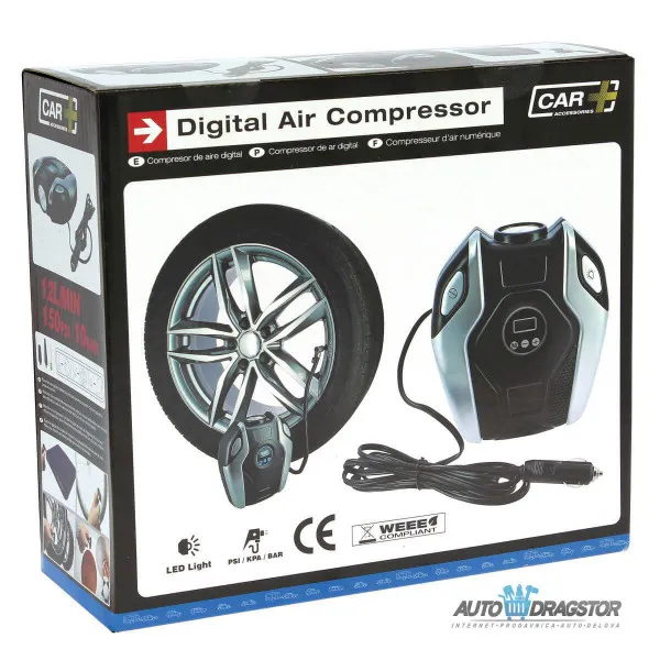 KOMPRESOR DIGITALNI SA SVETLOM I PODEŠAVANJEM PRITISKA 