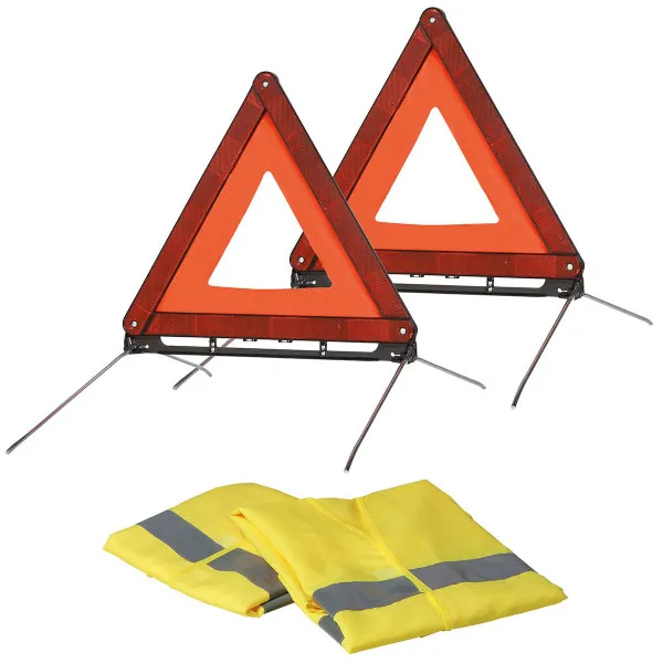 TROUGAO UPOZORENJA SET (TORBA,2xFLUO PRSLUK,2x TROUGAO) 