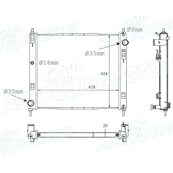Hladnjak NISSAN CUBE (Z11), 08-; JUKE (F15), 10-; 